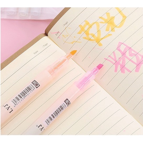 6 pcs 12 Warna Stabilo Pen Highlighter Dua Sisi OSM-ST0052 isi 6