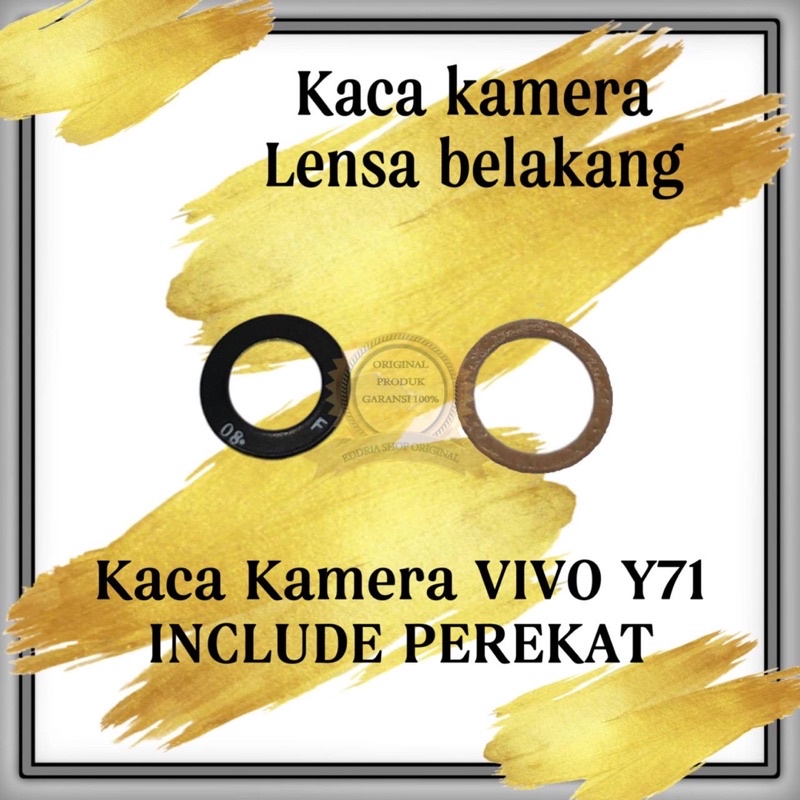 Kaca Lensa Kamera Belakang Vivo Y71 Sudah Sama lem Black