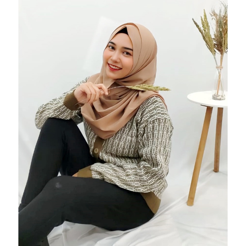 KALILA - ALYSIDA Cardigan Rajut Wanita Premium | Cardigan OVERSIZE Halus Lembut Tebal