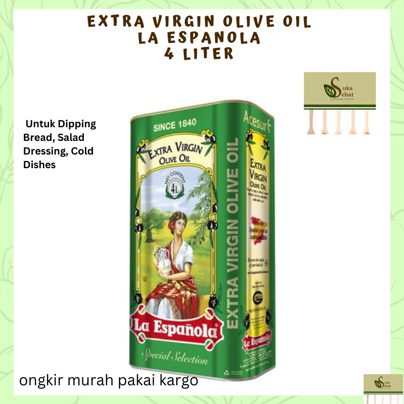 Extra Virgin Olive Oil La Espanola 4 liter Pomace Olive Oil La Espanola Murah HORECA Tokosukasehat