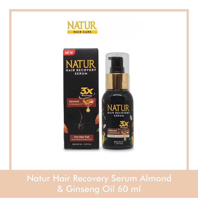 Natur Hair Recovery Serum Almond  &amp; Aloe Vera Oil -Almond &amp; Olive Oil -Almond &amp; Ginseng Oil