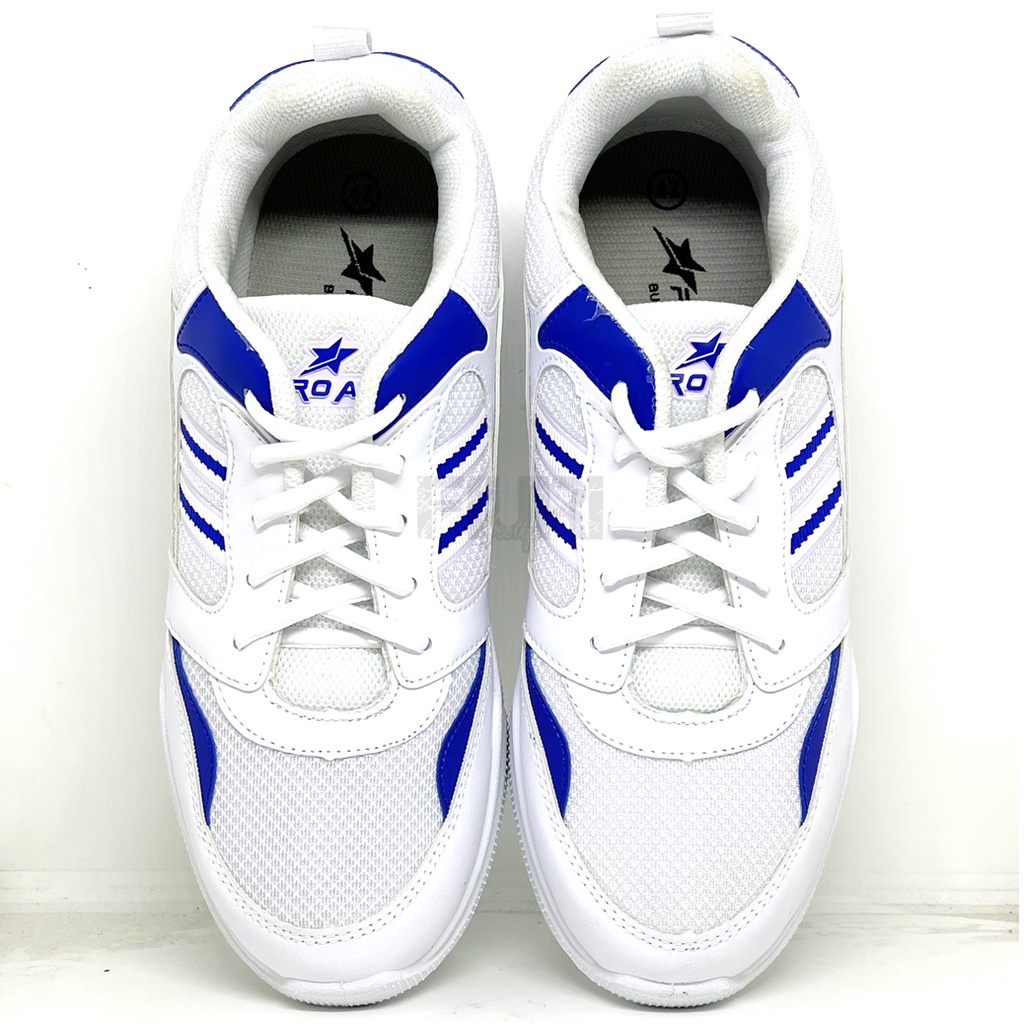 FIURI – Pro ATT Original - CB 340 PUTIH BIRU 39-43 - Sepatu Kets Pria - Sepatu Sneakers Pria - Sepatu Olahraga Sport  Pria - Sepatu Badminton tekstil - Sepatu Jogging Lari Running Fitness Gym Pria - Sepatu Laki-Laki Cowok - Sepatu Sekolah Bertali