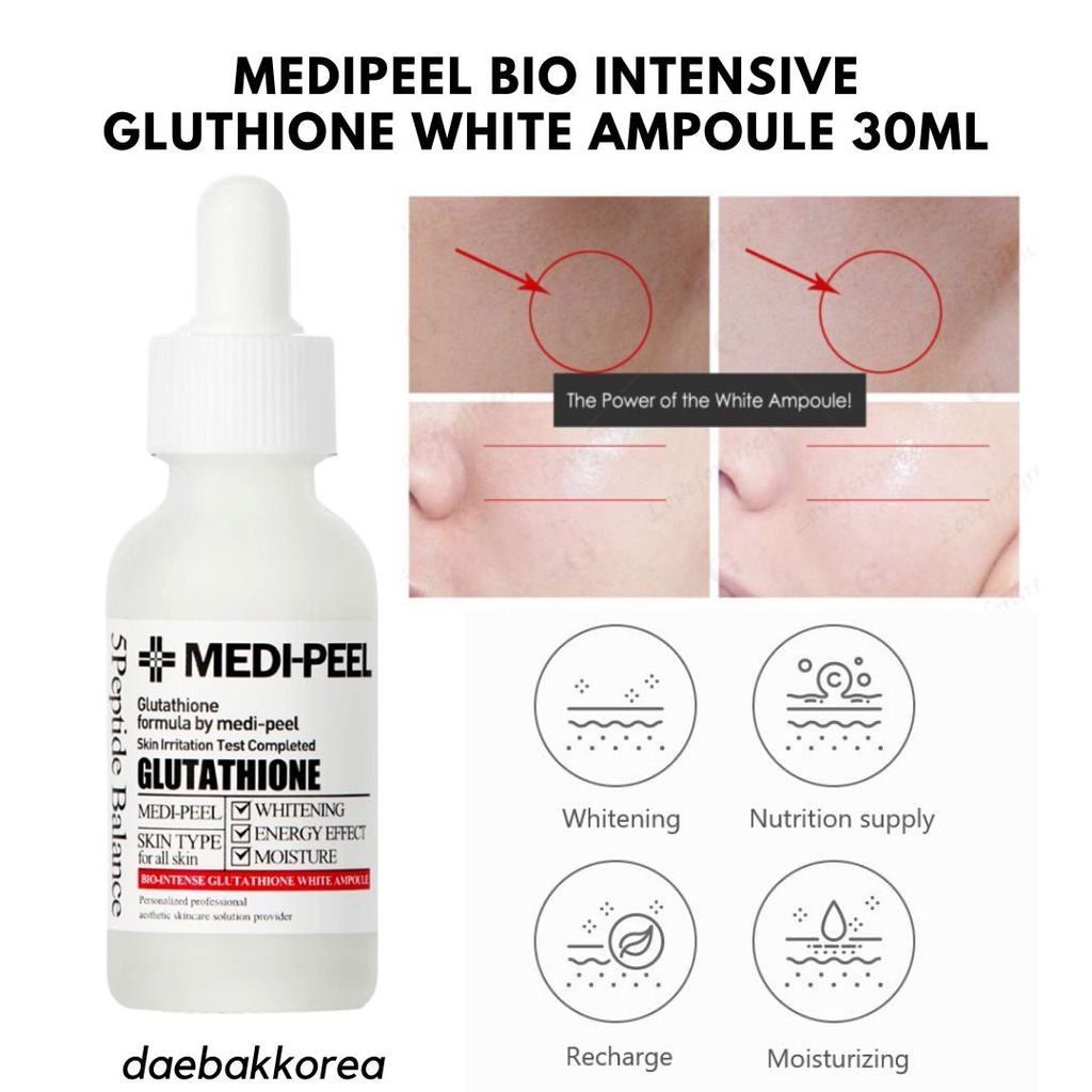 Medipeel  Bio Intensive Gluthione  White Ampoule 30ml *100% Original Medi-peel