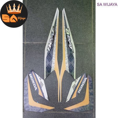 STRIPING LIST BODY MOTOR HONDA BEAT ISS DELUXE 2021 FI MURAH