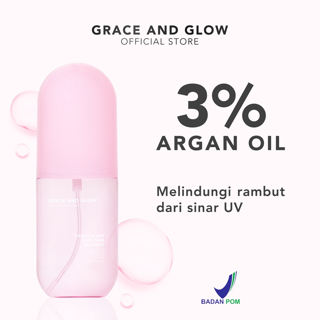 ✨ AKU MURAH ✨GRACE AND GLOW Peony Blush HAIR MIST 100ml ORIGINAL