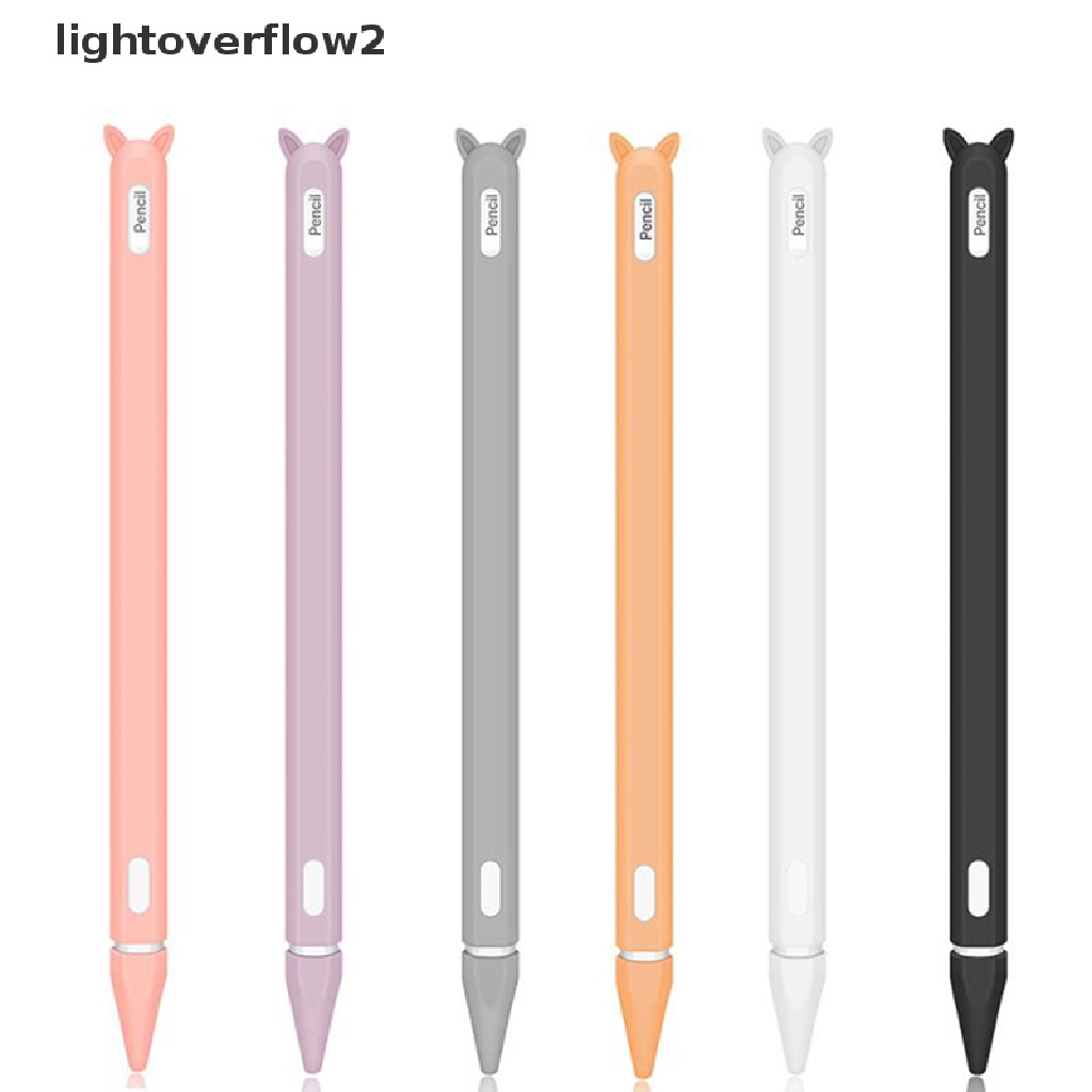 (lightoverflow2) Cover Pelindung Pen Stylus Apple Pencil iPad Bahan Silikon (ID)