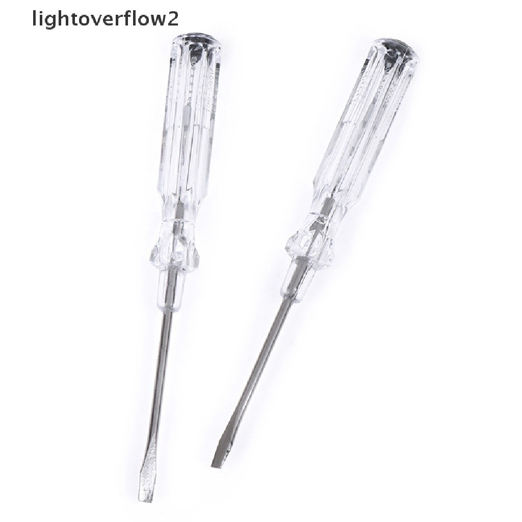 (lightoverflow2) 2pcs / Set Obeng Tes Pen Uji / Uji / Deteksi Power Listrik (ID)