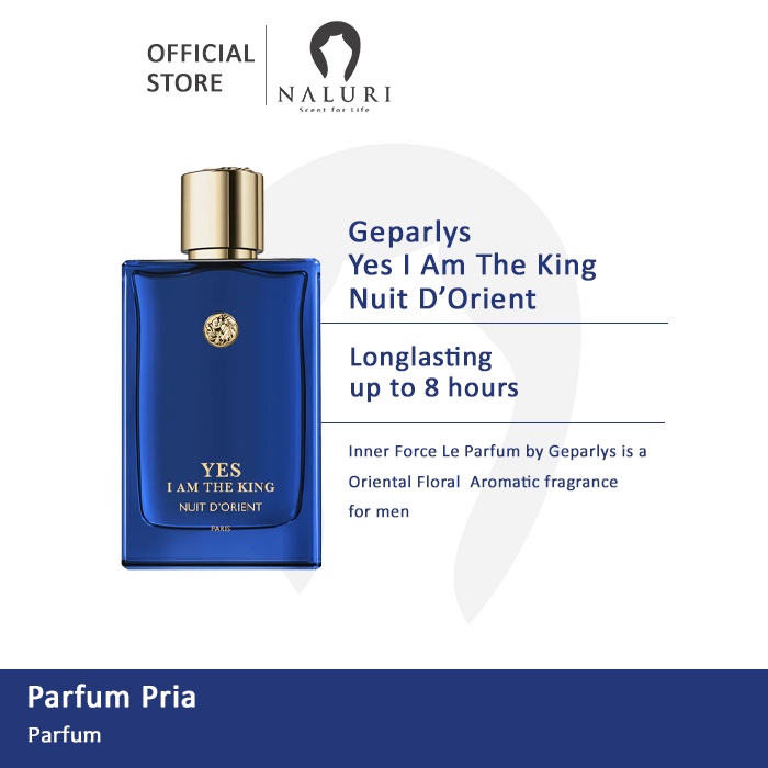 Parfum Original Geparlys Yes I Am The King Nuit d'Orient For Men Parfum 100ml