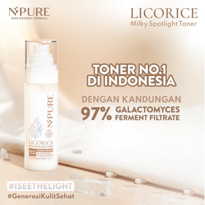 ✨ AKU MURAH ✨ NPURE LICORICE Milky Spotlight Toner 80ml / Toner Wajah