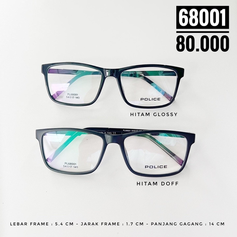 PAKET FRAME+LENSA MINUS | KACAMATA MINUS SILINDER PLUS OPTIK TERBARU KODE 68001