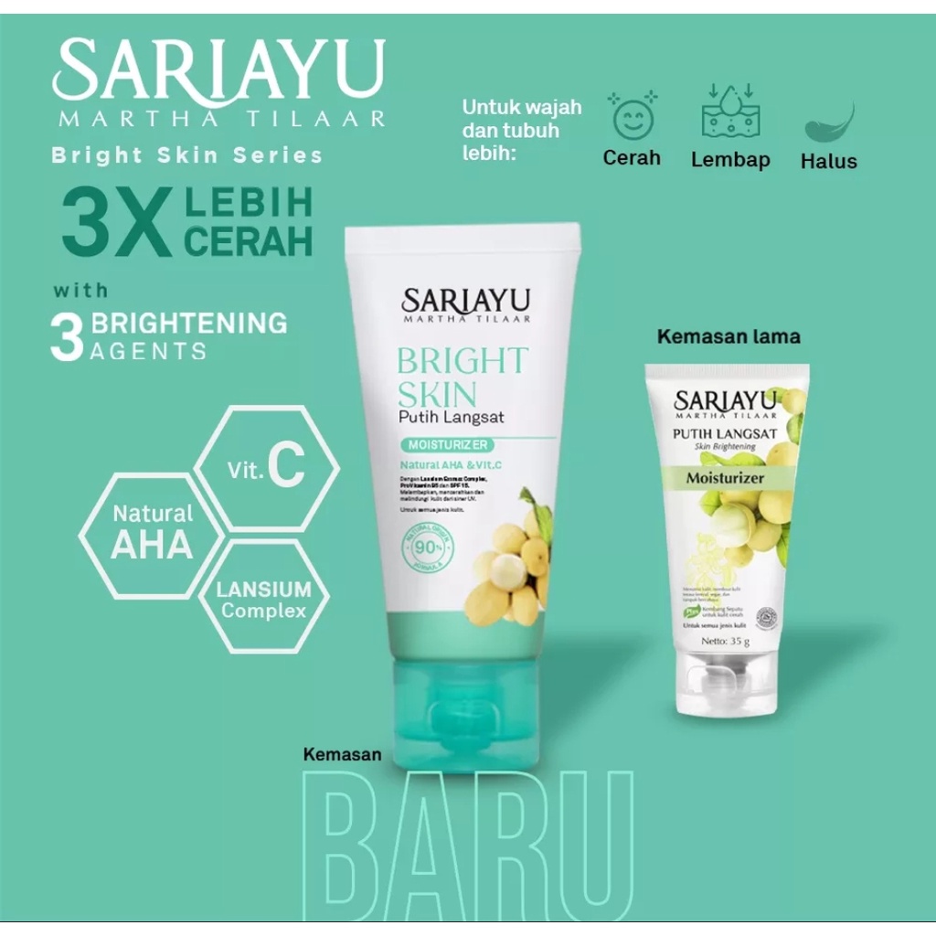 Sariayu Putih Langsat Moisturizer 35gr Mencerahkan 2x lebih dahsyat