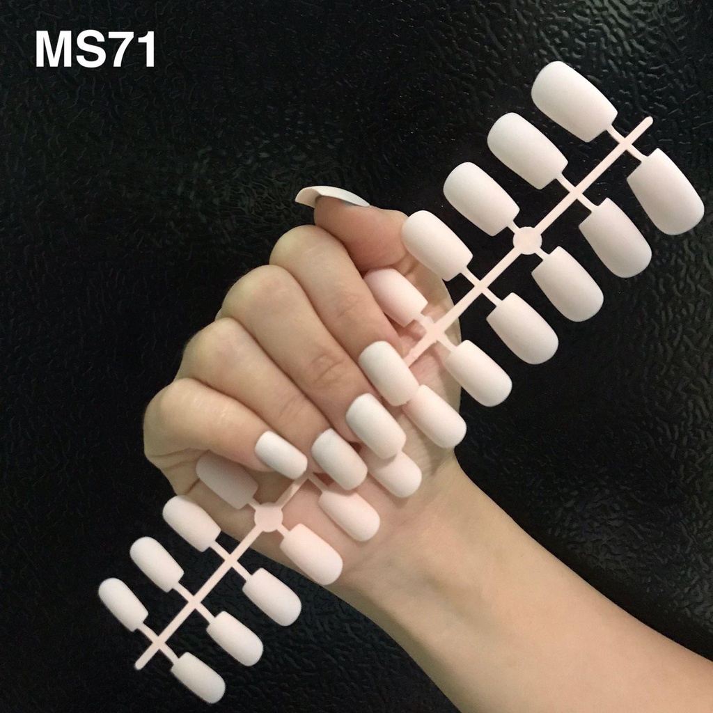 24 Pcs Kuku Palsu Polos Matte MS71 / Fake Nails Manicure / Nail Art Kuku Palsu