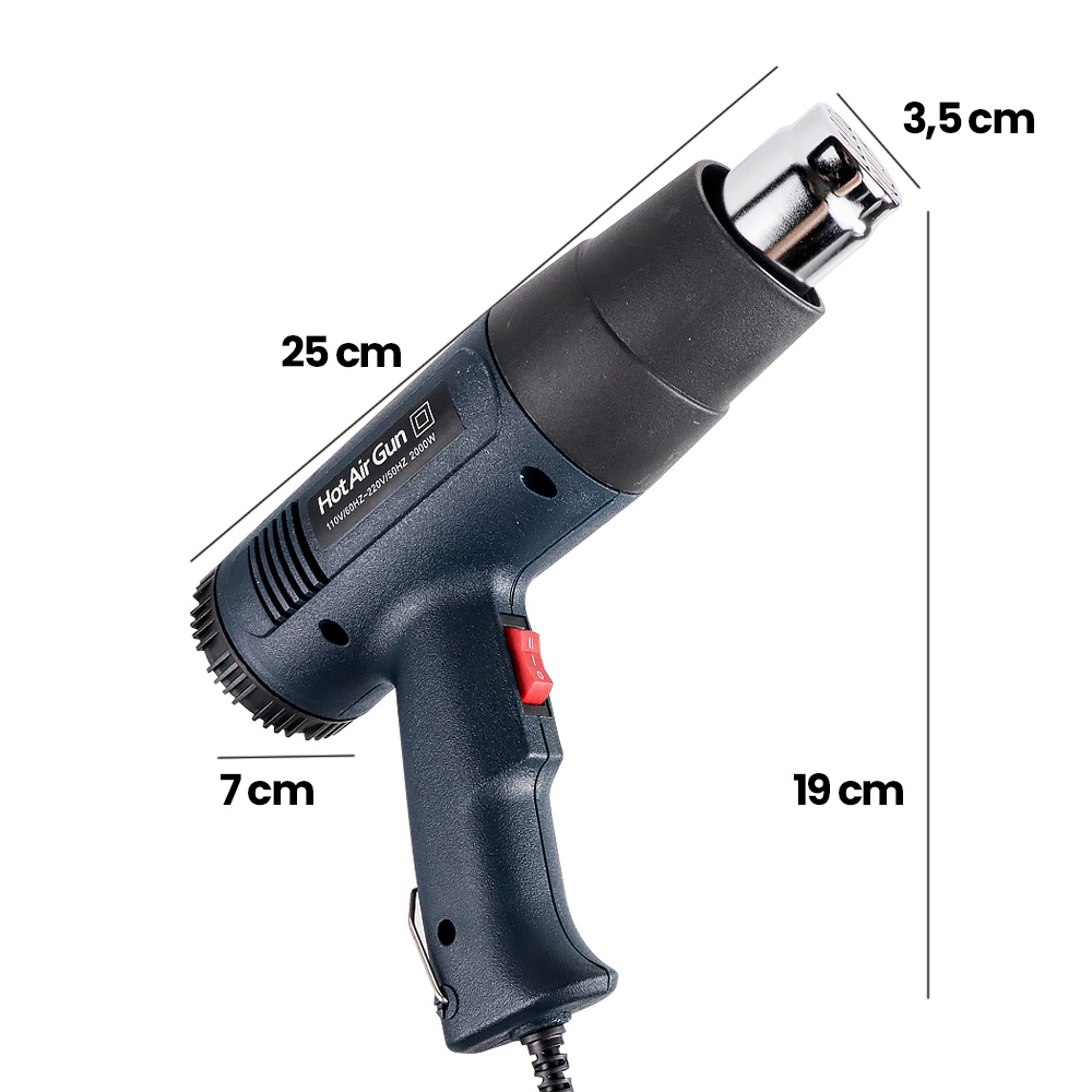 ZHCY Electric Hot Air Gun Dryer Heat Solder Thermal 2000W - QR-866C - Green