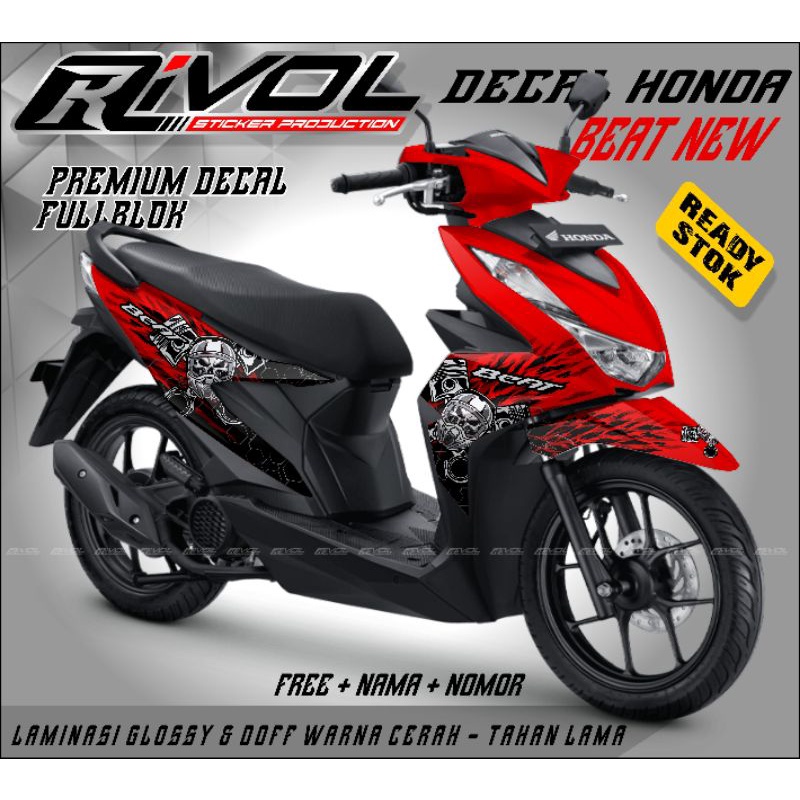 decal stiker motor Honda beat new variasi motor beat new