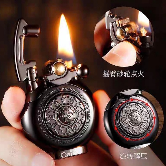 mancis korek api minyak vintage oil lighter chief elegant gift unik - 1564