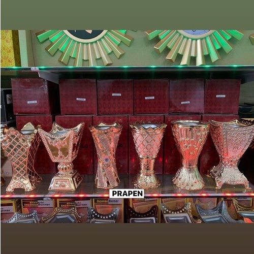 Tempat Bakaran Dupa ANTIK  Tempat Bakaran Bukhur MEWAH Prapen Mabkhara GOLD