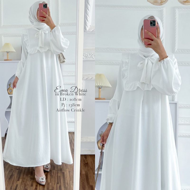 EMA DRESS AIRFLOW KRINGKLE // GAMIS TERBARU CRINKLE