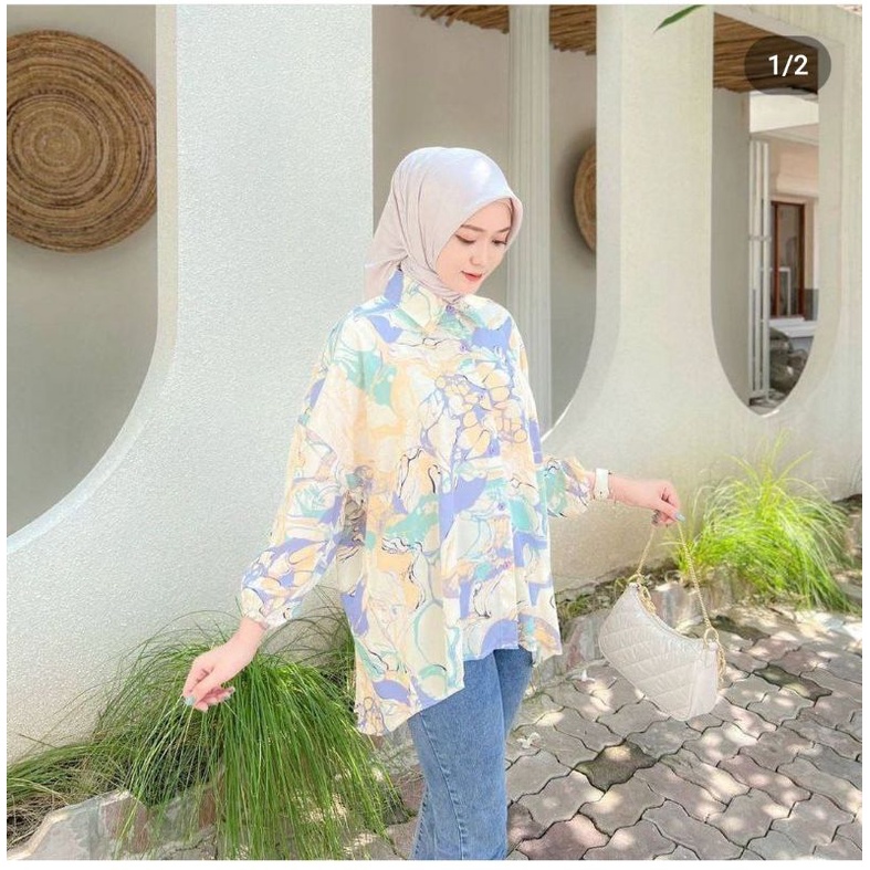 gumi kemeja jumbo oversize bahan rayon viscose