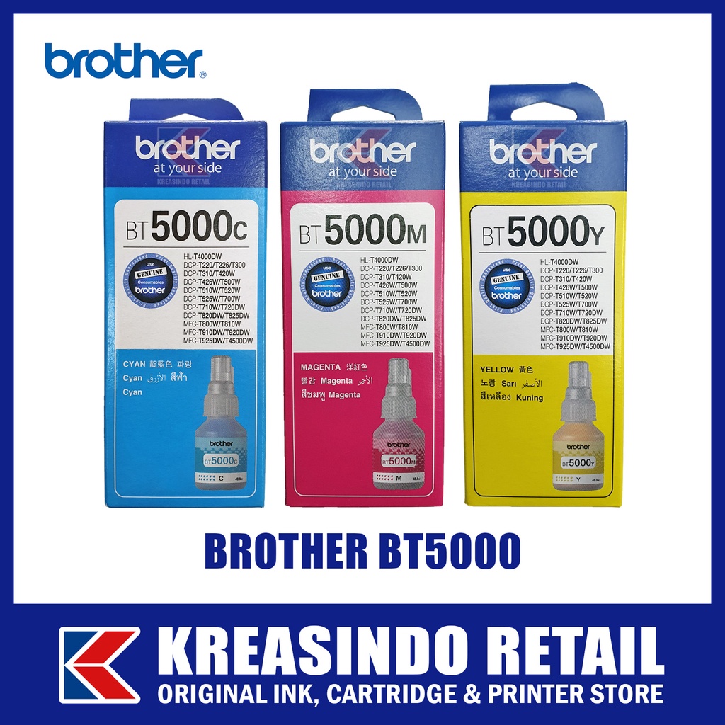 Tinta Brother BT 5000 / BT5000 Original (Cyan / Magenta / Yellow)