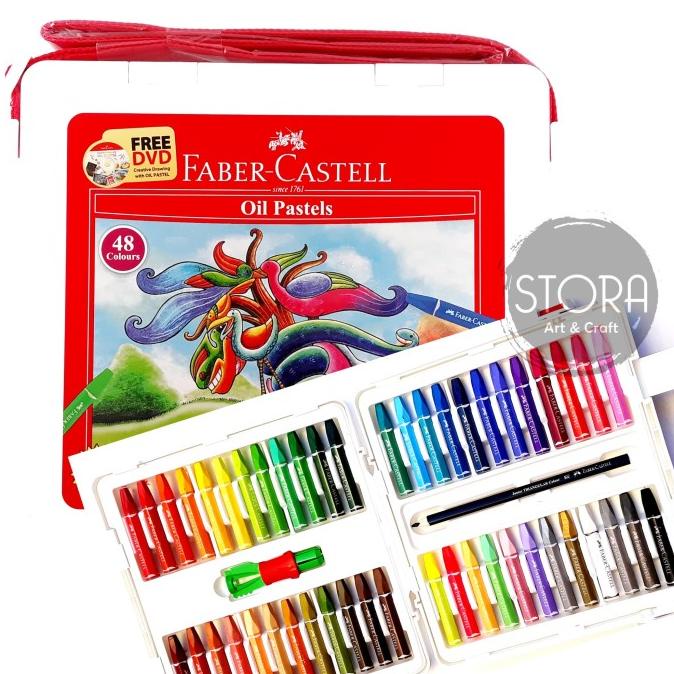 

[COD] Faber Castell Hexagonal Oil Pastel Crayon 48 Colours Warna TERBARU Kode 369