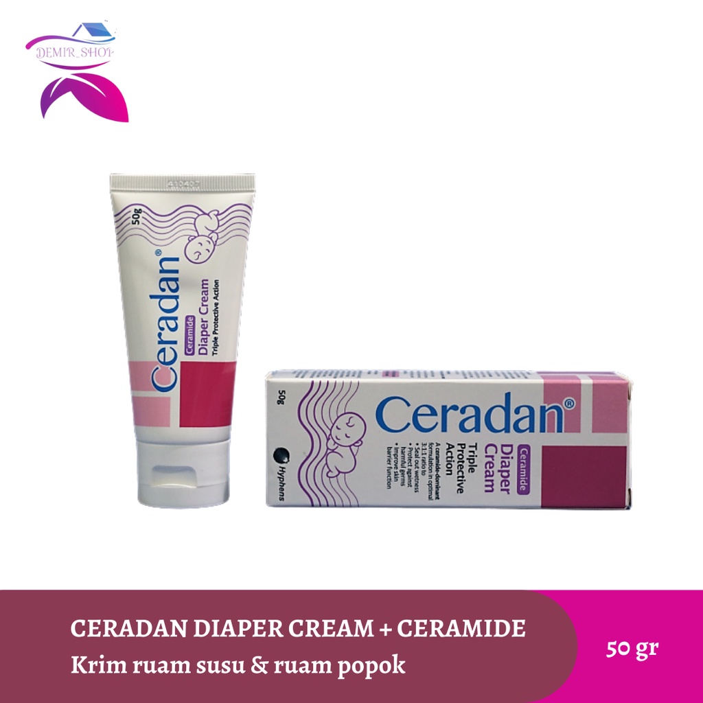 Ceradan Diaper Cream 50g Krim Ruam Popok / Iritasi Kulit / Kering Atopik