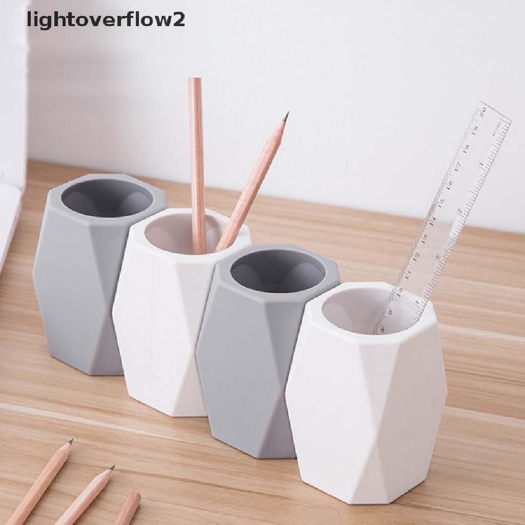 (lightoverflow2) Stand Holder Pensil / Pulpen / Stationery Bahan Silikon Untuk Meja Kantor