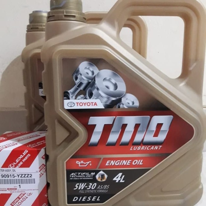 paketan ganti oli mesin tmo gold 5w30 + filter oli fortuner