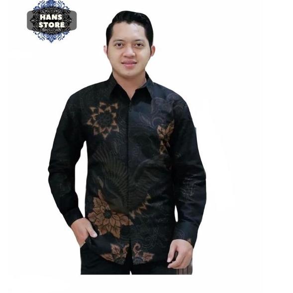 Harga Termuraah ATASAN KEMEJA BATIK PRIA LENGAN PANJANG ASLI SOLO KWALITAS PREMIUM TERLARIS LAPIS FU