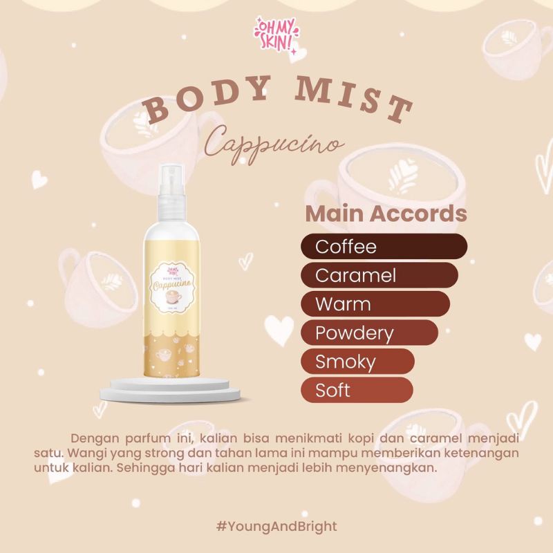 body mist ohmyskin new series! bodymist food series ohmyskin