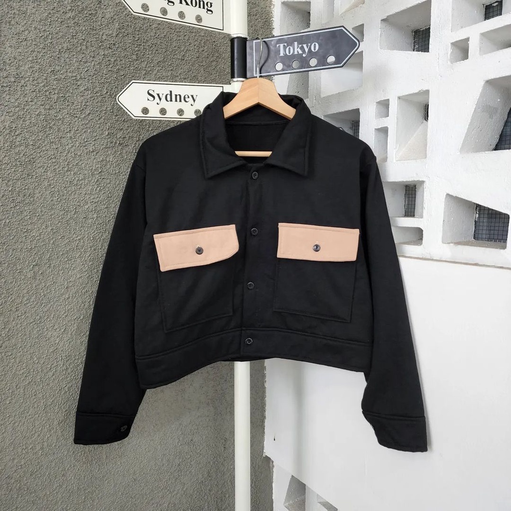 ASHTON JAKET UNISEX JAKET SWEATER OVERSIZE BAHAN FLEECE