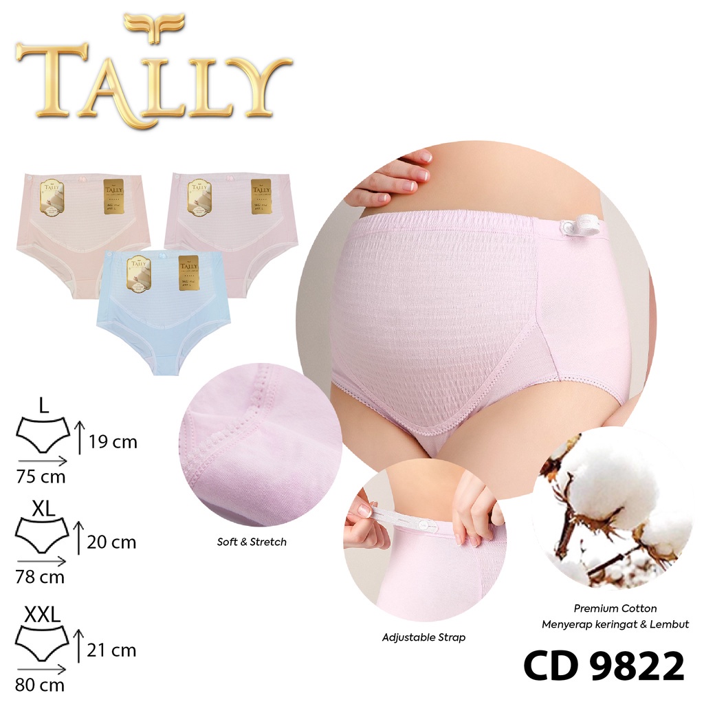 TALLY 9822 Celana Dalam CD Ibu Hamil Maternity Stretchable Highwaist