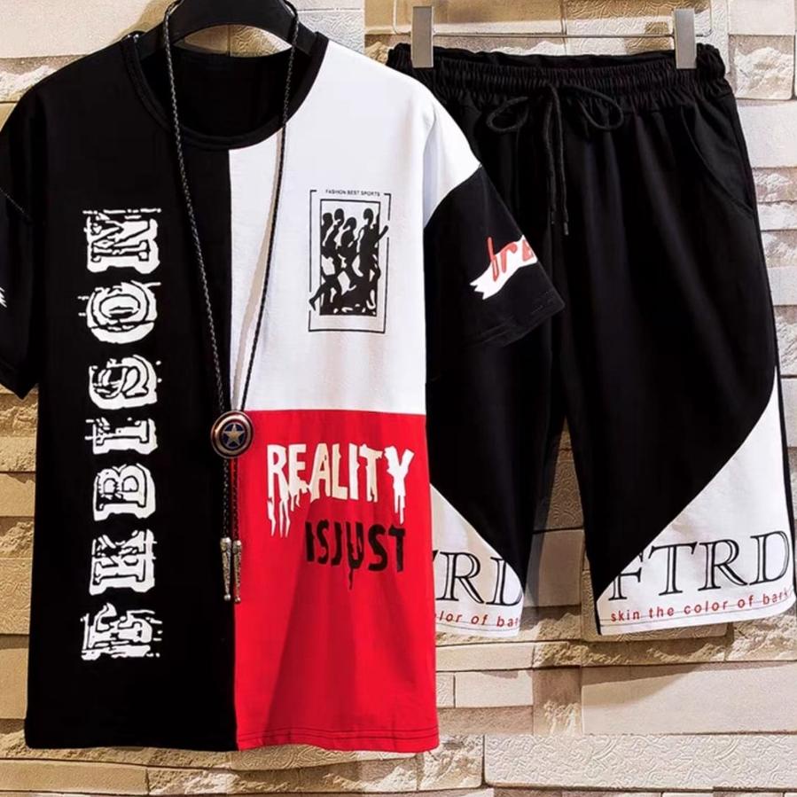 BISA COD /STELAN ISJUST BAJU + CELANA /satu set / baju santai / baju pria terlaris -mukzhop