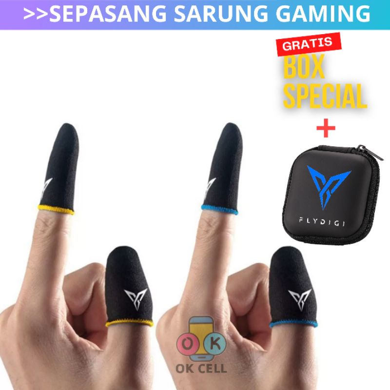 PLUS BOX POUCH Sarung Jempol Flydigi Gaming Game FF PUBG Mobile Legend Anti Keringat Super Sensitif Premium