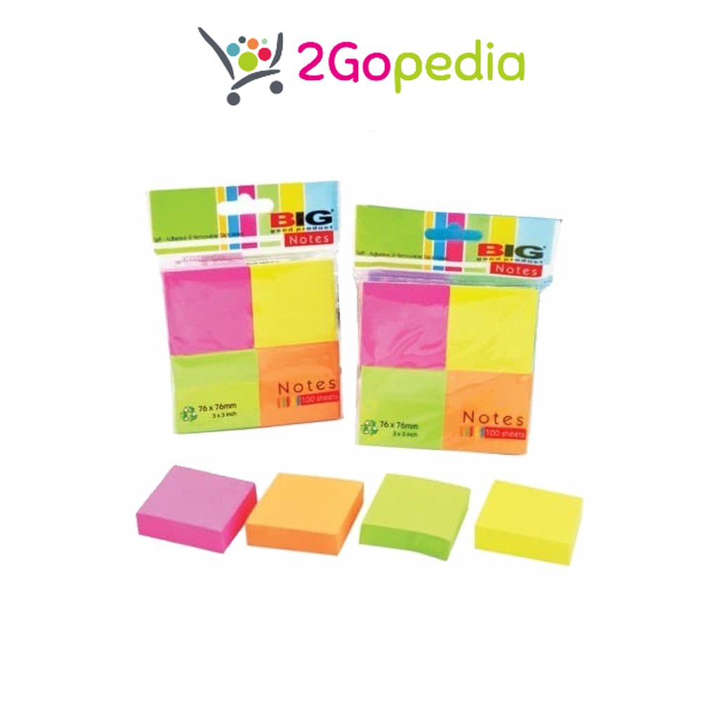 

Sticky Note / Post It76x76 4 Warna Big Grosir Murah Atk