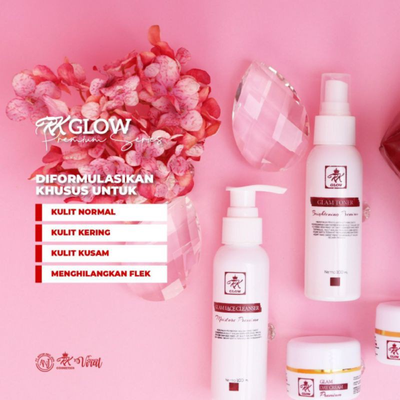 (ECER) Rk Glow Acne & Premium / Day Cream - Night Cream - Toner - Facial Wash / Original BPOM