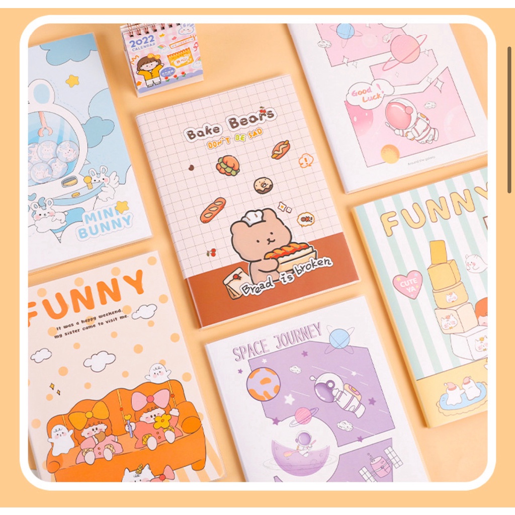 KENSHO Notebook B5 Aesthetic Lucu Import 95 Ply/ Diary / Journal / Bunny