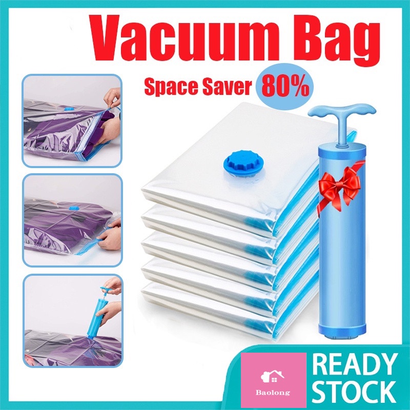 Jual Vacum Bag Pakaian Vacuum Bag Plastik Travel Vakum Baju Penyimpanan Tahan Air Dapat