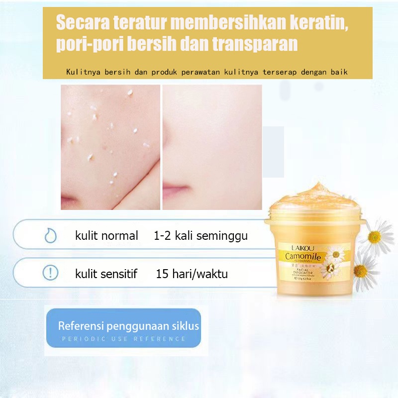 Scrub Wajah Lulur tubuh Face Peel Scrub Facial Muka Scrub Scrub Peel Wajah 120g Eksfoliasi Wajah Gel Blackhead Cleaner Body Exfoliating Gentle exfoliation Mencerahkan Dan Mengangkat Sel Kulit Mati