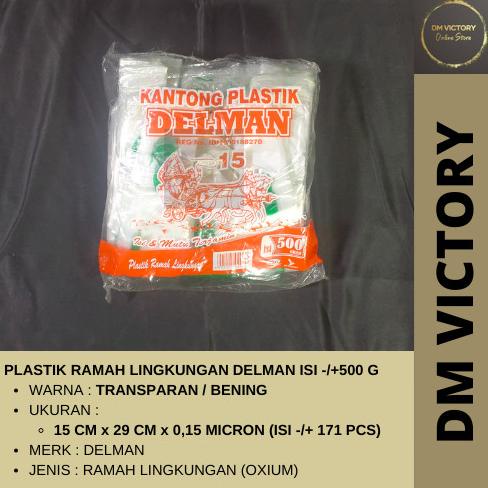 

Kantong Plastik / Kresek Transparan Ramah Lingkungan DELMAN @500gr