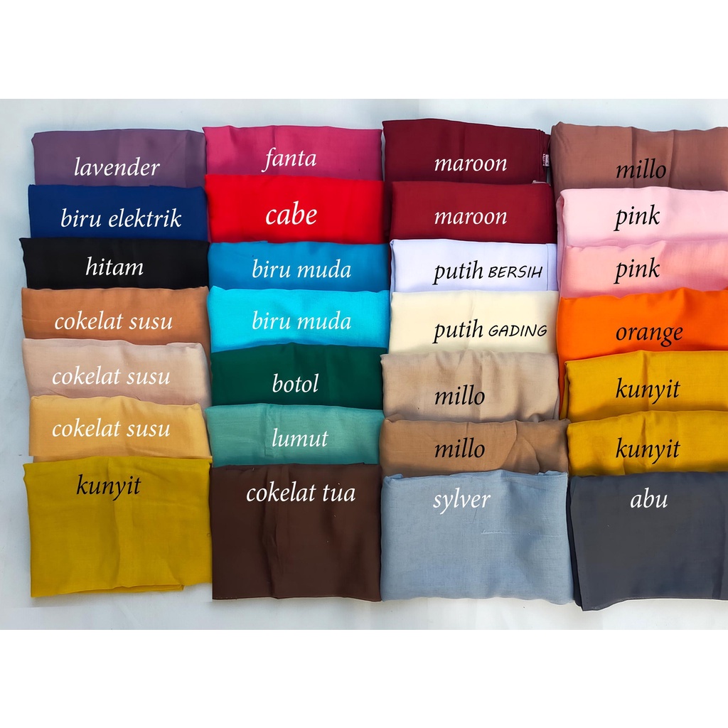 HIJAB SEGI EMPAT PARIS POLOS BAHAN PARIS by AZARA DAN VARISHA SEGIEMPAT SERAGAM SEKOLAH PREMIUM QUALITY SQUARE HARGA GROSIR