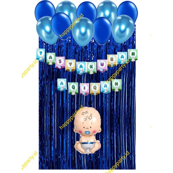 PAKET DEKORASI SIMPLE TASYAKURAN AQIQAH BOY/GIRL