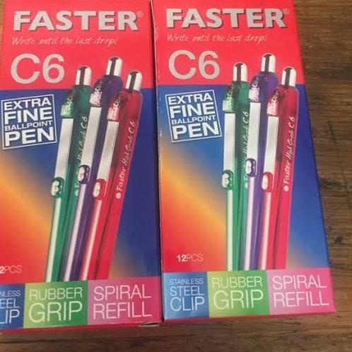 

Terbaru Ballpoint Pen Pena Pulpen Faster C6 Cetak Cetek PAK@12pcs/Pen Faster C6 Tiktok ✔