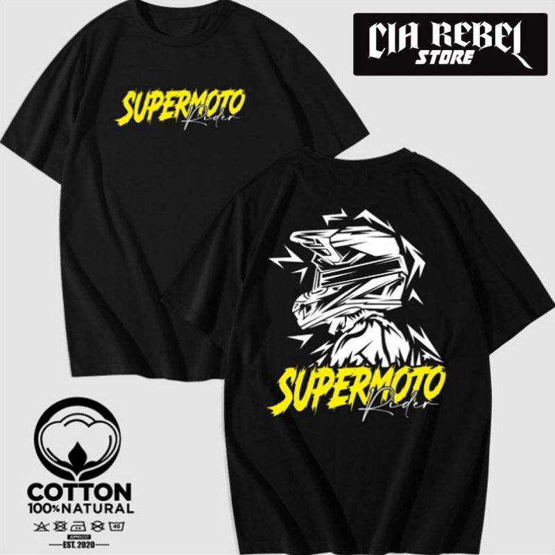 Kaos Baju Racing Supermoto Rider Helmet - Cia Rebel