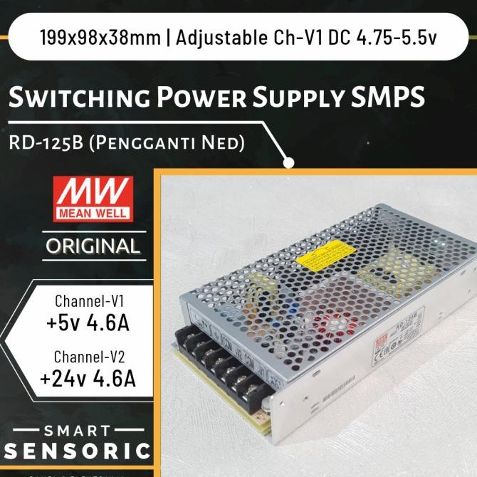 Jual Dc 5V 24V Mean Well Rd-125B Switching Power Supply Smps = Ned ...