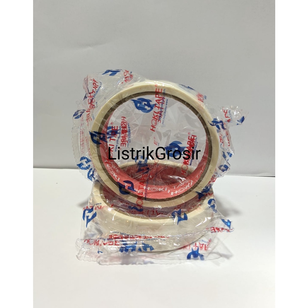 Lakban Kertas HOKI TAPE 1 Inch 24mmX15y Masking Tape Isolasi Kertas