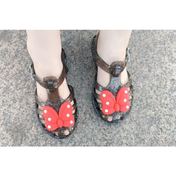 TOPGROSIR LV0172 Sandal Jelly Anak import Motif Kupu-Kupu Transparan