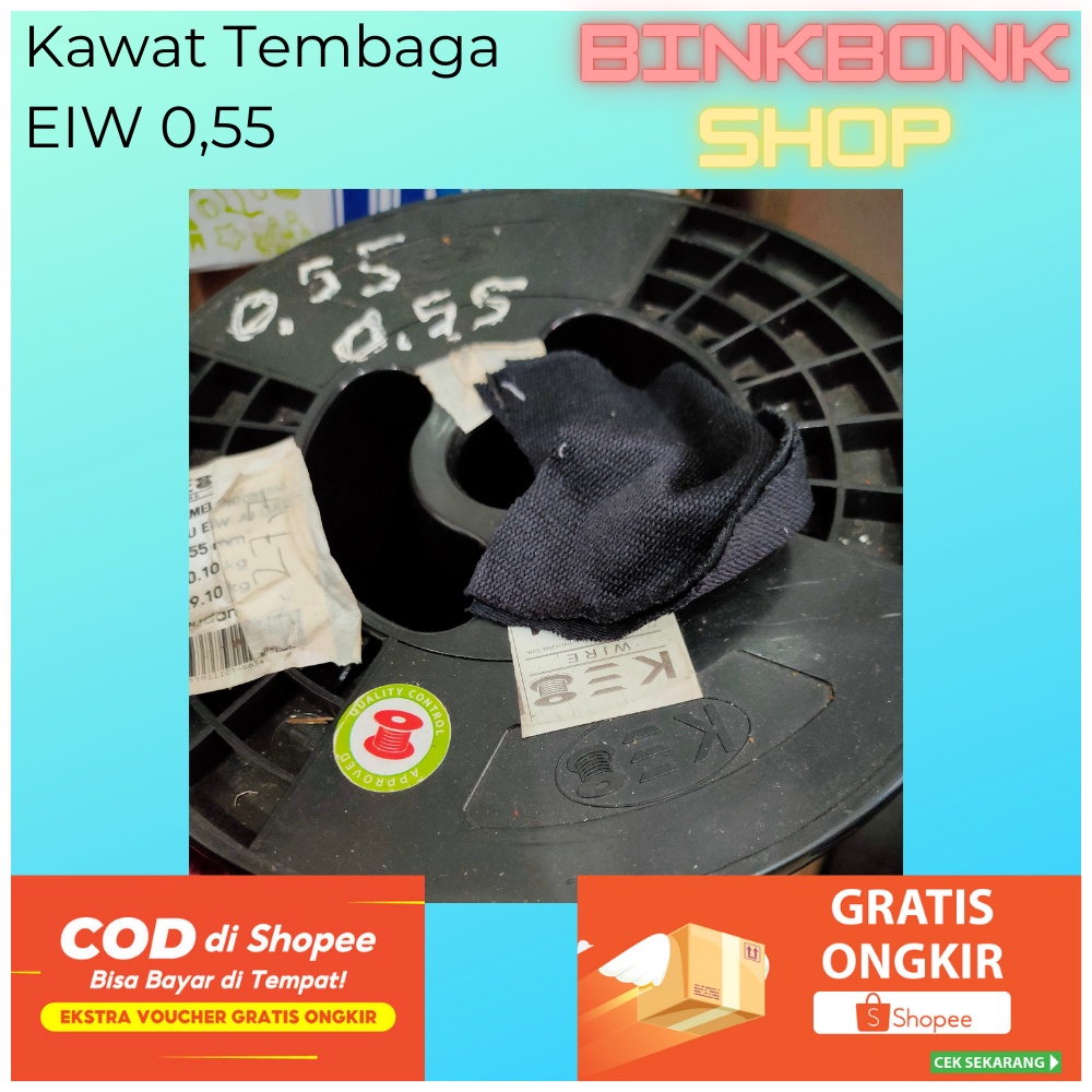 KAWAT TEMBAGA 0.55 EMAIL EIW SUPREME UKURAN 0,55 mm untuk GULUNG REWINDING DINAMO TRAFO TAMIYA KIPAS