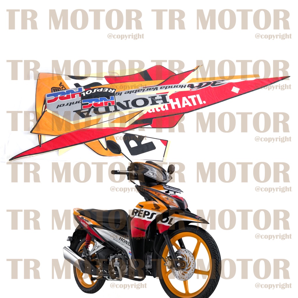 Stiker Motor Blade New 2012 Sticker Striping Lis Full Set Motor