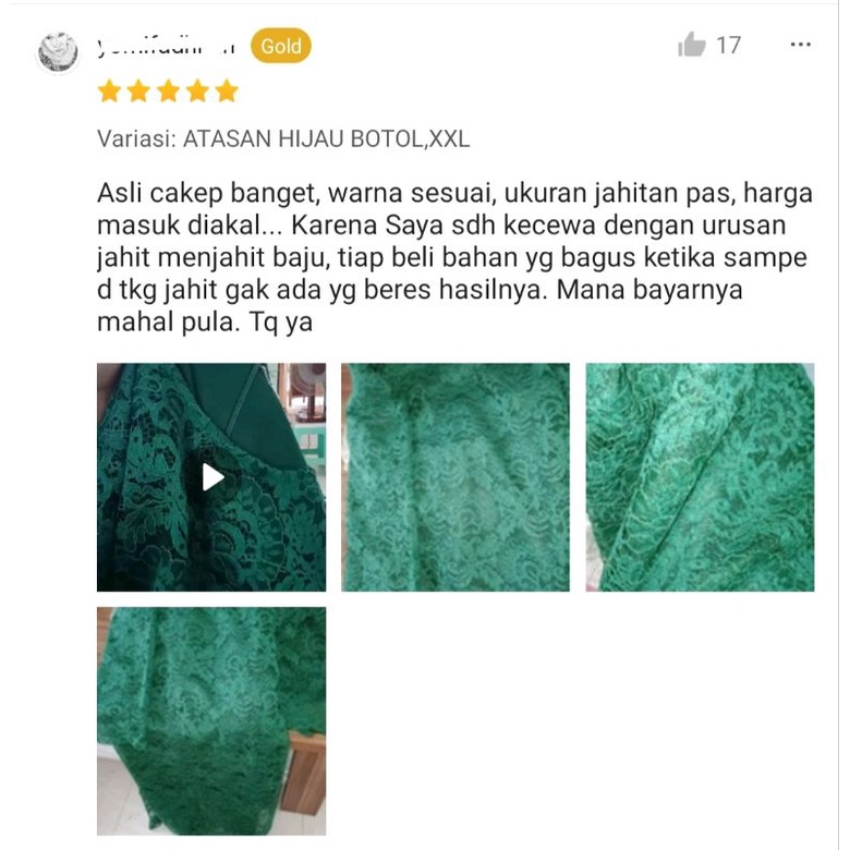 ATASAN KEBAYA BRUKAT TUNIK MODERN JUMBO LD 120 / KEBAYA BROKAT / BAJU KEBAYA BROKAT KURUNG WANITA