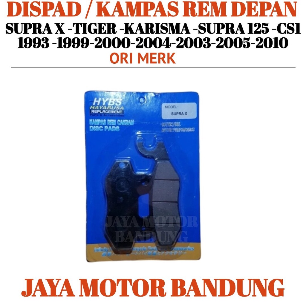 Kampas Rem Cakram Depan Supra X 125 Karbu & Injeksi / 2005 2006 2007 2008 2009 2010 Dispad Cakram Ka